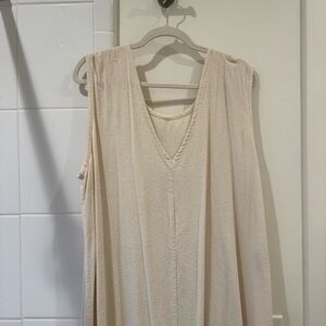 elizabeth suzann raw silk marlena midi dress xl